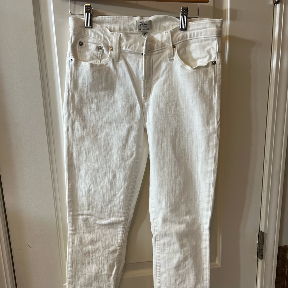 J Crew white toothpick jeans